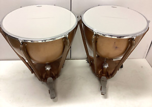 Pair of Ludwig Timpani 26 and 29 with New Remo Heads Fiberglass