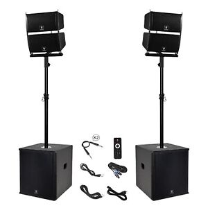 PRORECK CLUB 6000 Line Array Speaker PA System 15 inch Bluetooth Subwoofer 6000W