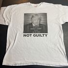 Adult 2XL President Donald Trump Not Guilty T-Shirt MugShot Photo XXL 2024 White