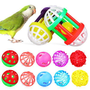 12Pcs Balls Bird Toys Parrot Parakeets Toys Cockatiel Chewing Training Bell
