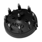 MSD Distributor Cap 84083; Pro-Billet Black HEI (Male) for Ford V8