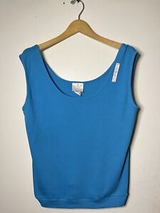 Vintage Adidas Tank Top Size Medium 90s Colorful Adidas Embroidery Blue