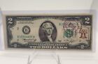 Uncirculated First Day Issue US 2 Dollar Bill Stamped Postmarked April 13, 1976