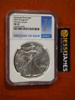 2022 W BURNISHED SILVER EAGLE NGC MS70 FIRST DAY OF ISSUE FDI 1ST LABEL
