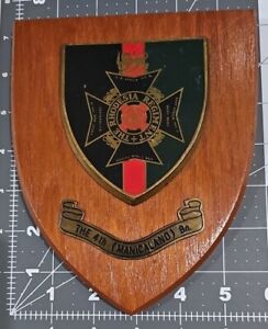 Rhodesian The 4th ( Manicaland) Battalion Wood Wall Plaque 1970s ORIGINAL