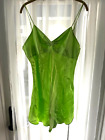 Victoria’s Secret Lime Green Slip Dress L Lingerie - Vintage 90s Heart Label