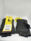 DEERSKIN Leather FINGERLESS Gloves Motorcycle Mens Anti-Vibration Gel Pad Size S