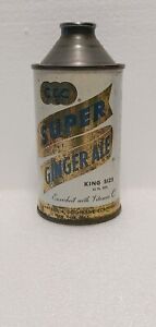 Vintage C & C Super Ginger Ale Enriched with Vitamin C Cone Top Soda Pop Can