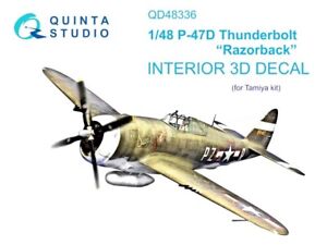 1/48 Quinta Studios 3D Interior Decal #48336 P-47D Razorback For Tamiya Kit
