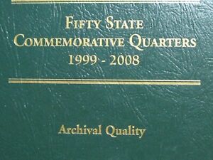 1999-2008 P &D 50 State Quarters Complete Set Littleton Archival Quality Album