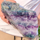 17.42lbBeautiful Natural Rainbow Fluorite Quartz Crystal stone ore Block Healing
