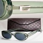 Gucci Sunglasses 1997 Vintage Oval Transparent Green Grey GG 2419/N/S E6W 180324