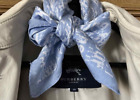 Burberry silk scarf light blue 100% silk 57x57cm