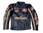 Marlboro Leather Jacket Vintage Rare Racing Motorcycle Biker Leather men jacket.