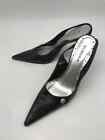 Pre-Owned BCBG Black Size 8.5 Slingback Heels