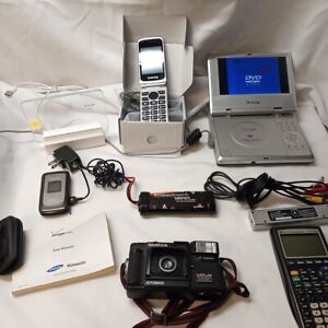 Large Mixed Lot Of Electronics Phones,  Portable DVD,  Camera Speedpack And More
