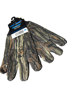 Hand Armor Unlined Full Finger Camo Hunting Gloves With Grip Dot Palms 2200CA