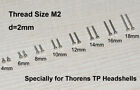 Fixing Screw Kit M2 Cartridge / Mounting for Thorens TP60 TP62 TP63 Headshell