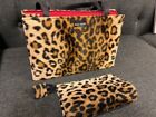 Kate Spade New York Leopard Print Fur Purse With Matching Make Up Bag