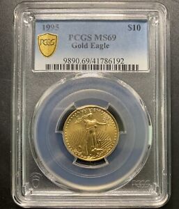 New Listing1995 $10 Gold Eagle / PCGS MS69 / Beautiful Super Gem Coin - Rare Quality!