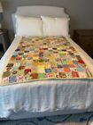 vintage hand made patchwork baby quilt