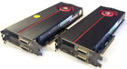 pair ATI Radeon HD 5870 1GB GDDR-5 Graphics Cards, 1 works + 1 no works, for par