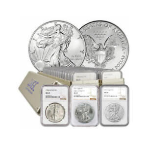 1986-2024 American Silver Eagle 40-Coin Set NGC MS69 (Type 1 & 2)