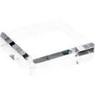 Plymor Clear Polished Acrylic Square Beveled Display Base 4