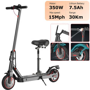 Adults 350W Kick Electric Scooter 30Km Long Range Foldable E-scooter With Seat