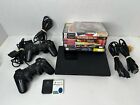 Sony PlayStation 2 PS2 SCPH-90001 Black Slim Console Bundle Tested Working