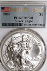 New Listing2020 American $1 Silver Eagle 1 oz. PCGS Grade MS70 First Day Of Issue 39468112