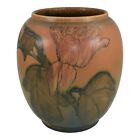 Rookwood 1924 Vintage Art Pottery Orange Vellum Ceramic Vase 2245 (Lincoln)