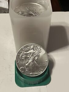 Roll of 20 - 2020 1 oz Silver American Eagle $1 Coin BU .999 Fine Silver