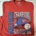 Texas Rangers Large Men's T Shirt 2023 World Series Champions 47 Brand Red MLB