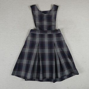 DENNIS Uniform Dress Girls Size H8 1/2 Style 18636 Navy Blue/Gray