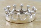 UNIQUE 925 STERLING SILVER CROWN BAND RING size 9 style# r2965