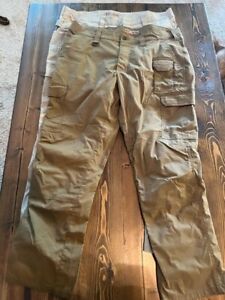 Lot of 2 - 5.11 Tactical Pants 38x30 Mens Beige Cargo Hiking Training Police