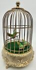 Vtg Westland Birds in Cage Music Box Automaton Mamma Bird & 2 Babies Japan Works