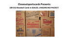 Lot of 100 OLD Baseball Cards in UNOPENED SEALED PACKS - Rookie - RC - HOF'ers