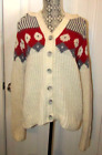 Vintage Hoodie Cardigan Wool Heavy Knit Southwestern Sweater XL