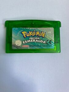 100% Genuine Pokemon Emerald Version Spanish Esmeralda Game Boy Advance NEW BATT