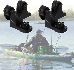 2PCS Kayak Paddle Holder Kayak Track Mount Accessories Kayak Oar Holder for Fish