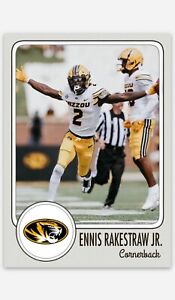Ennis Rakestraw Jr. Custom Missouri Tigers Football Card Limited Edition