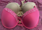 Lot of 2 Natori Feathers Front-Clasp Bras in Pink & Nude, 36B