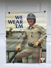Vintage CHIPs Motorcycle Safety Foundation Poster.  John W MSF Logo 27.5”x22”