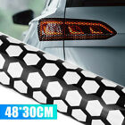 2x Car Rear Tail Light Cover Black Honeycomb Sticker Tail-lamp Decal Accessories (For: 2010 Kia Soul)