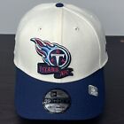 Tennessee Titans Hat Cap SIZE Large-XL L/XL New Era 39Thirty Stretch Cream/Blue