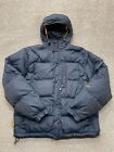 VINTAGE Abercrombie & Fitch Jacket Large Navy Blue Goose Down Puffer Coat Mens
