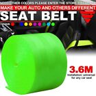 Fluorescent Green Seat Belt Webbing Polyester Retractable Nylon Safety Strap