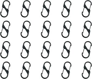 S Carabiner Small Alloy Snap Hook 20Pcs Mini Spring Clips 1.6 Inch